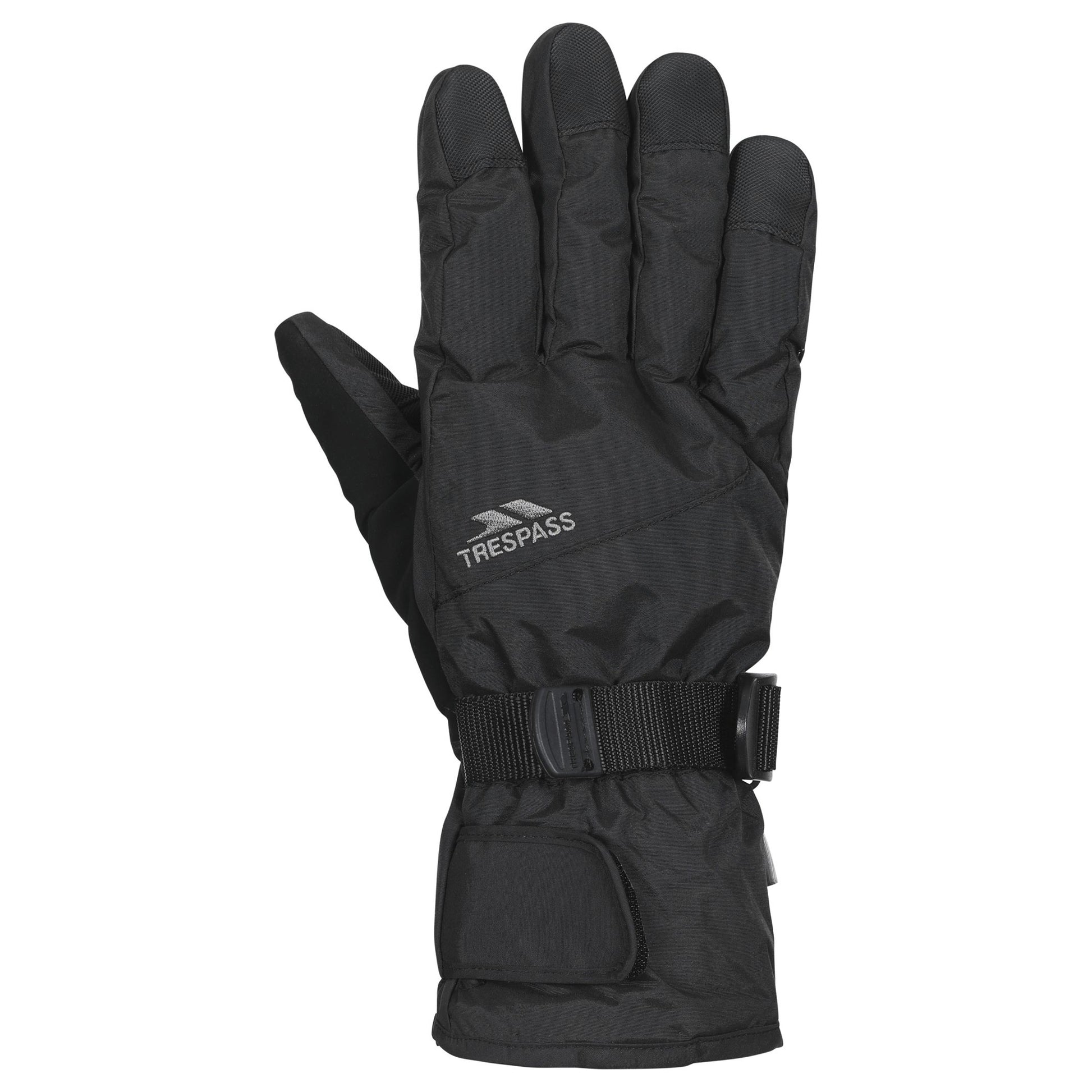 Black - Back - Trespass Ergon II Ski Gloves