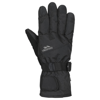 Black - Back - Trespass Ergon II Ski Gloves