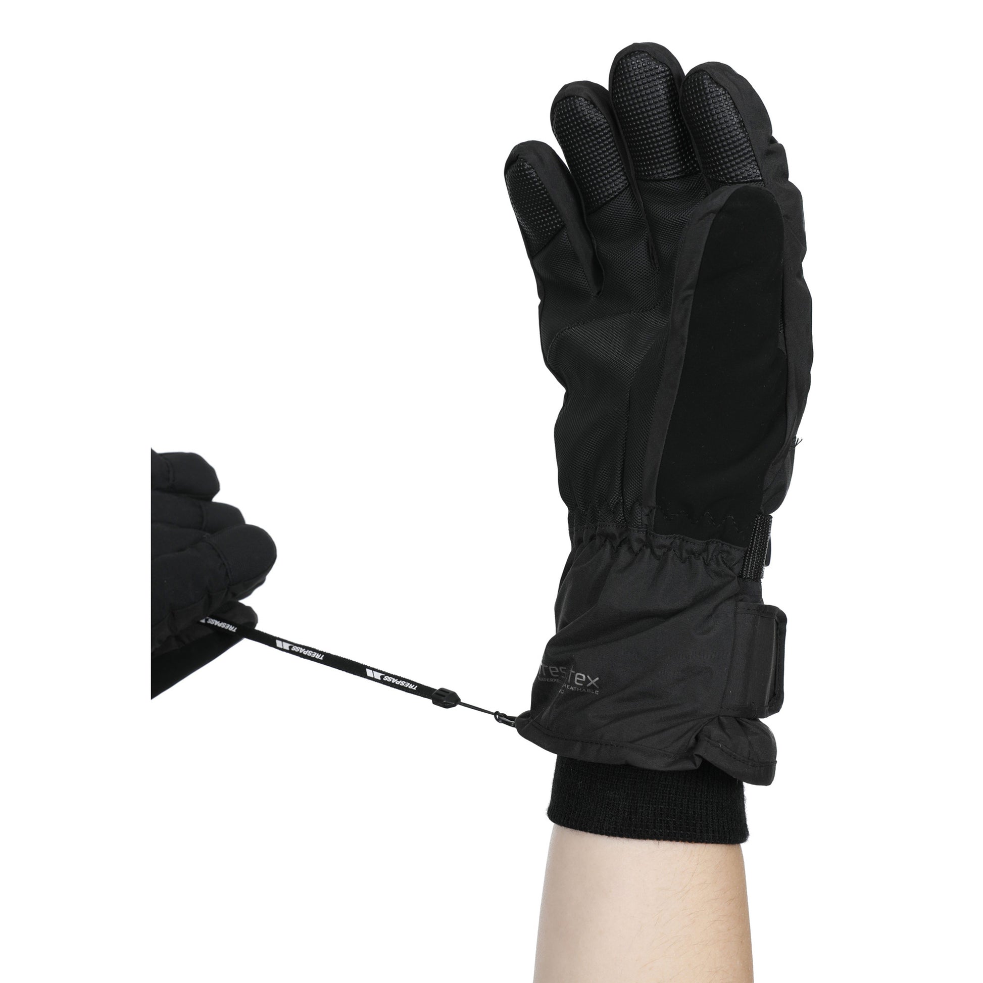 Black - Side - Trespass Ergon II Ski Gloves