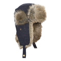 Navy Fleck - Front - Trespass Childrens-Kids Zazu Trapper Hat