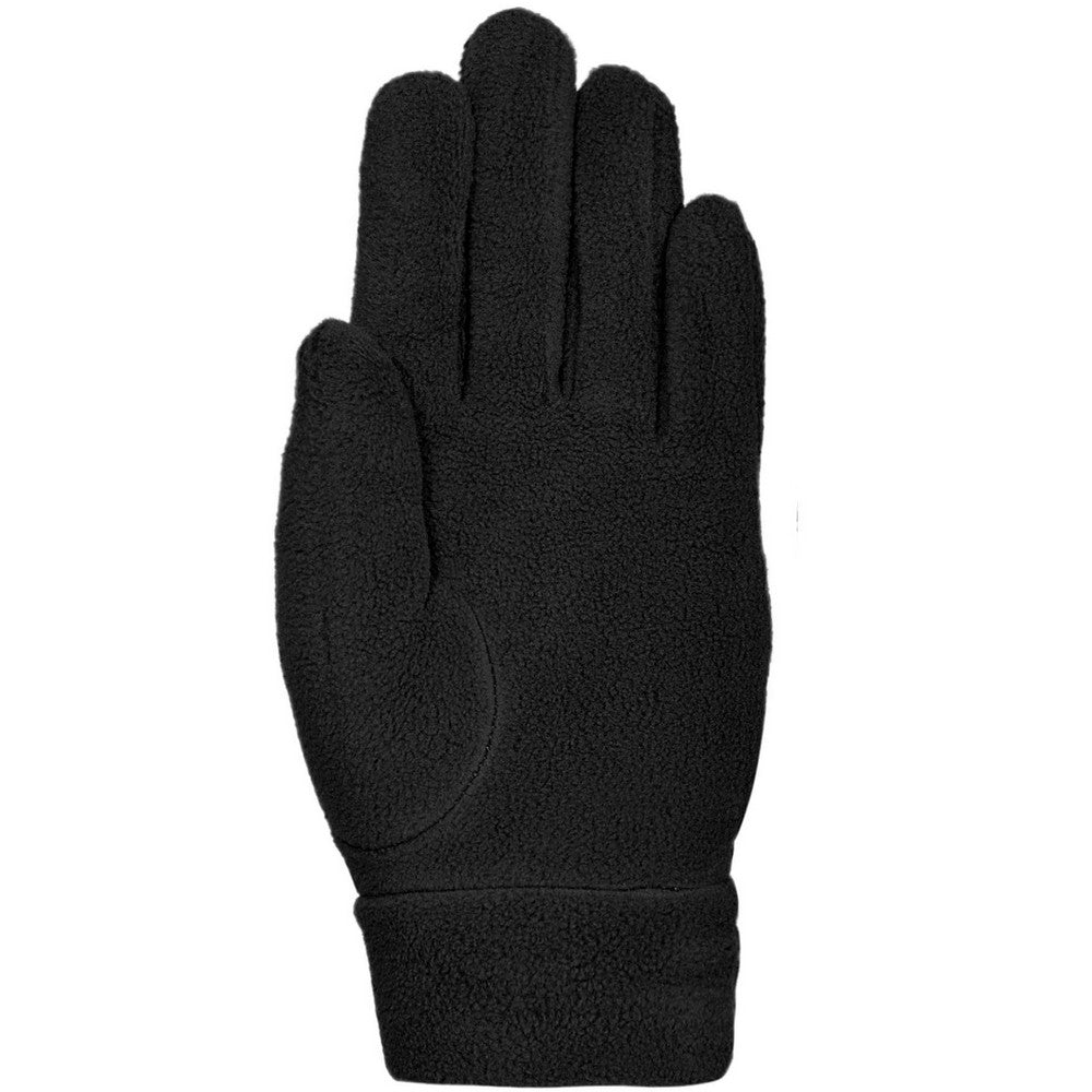 Black - Back - Trespass Womens-Ladies Plummet II Fleece Gloves