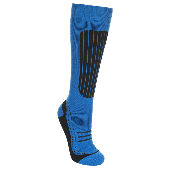 Black-Bright Blue - Side - Trespass Mens Langdon II Ski Socks (2 Pairs)