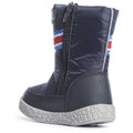 Navy - Back - Trespass Boys Alfred Touch Fastening Snow Boots