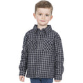 Navy Gingham - Back - Trespass Childrens-Kids Average Long Sleeved Gingham Shirt