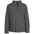 Navy Gingham - Front - Trespass Childrens-Kids Average Long Sleeved Gingham Shirt