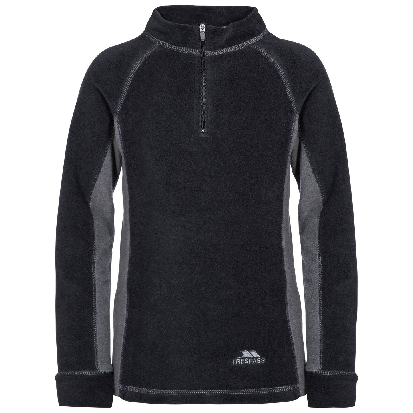 Black - Lifestyle - Trespass Childrens-Kids Bubbles Fleece Top And Bottom Base Layers