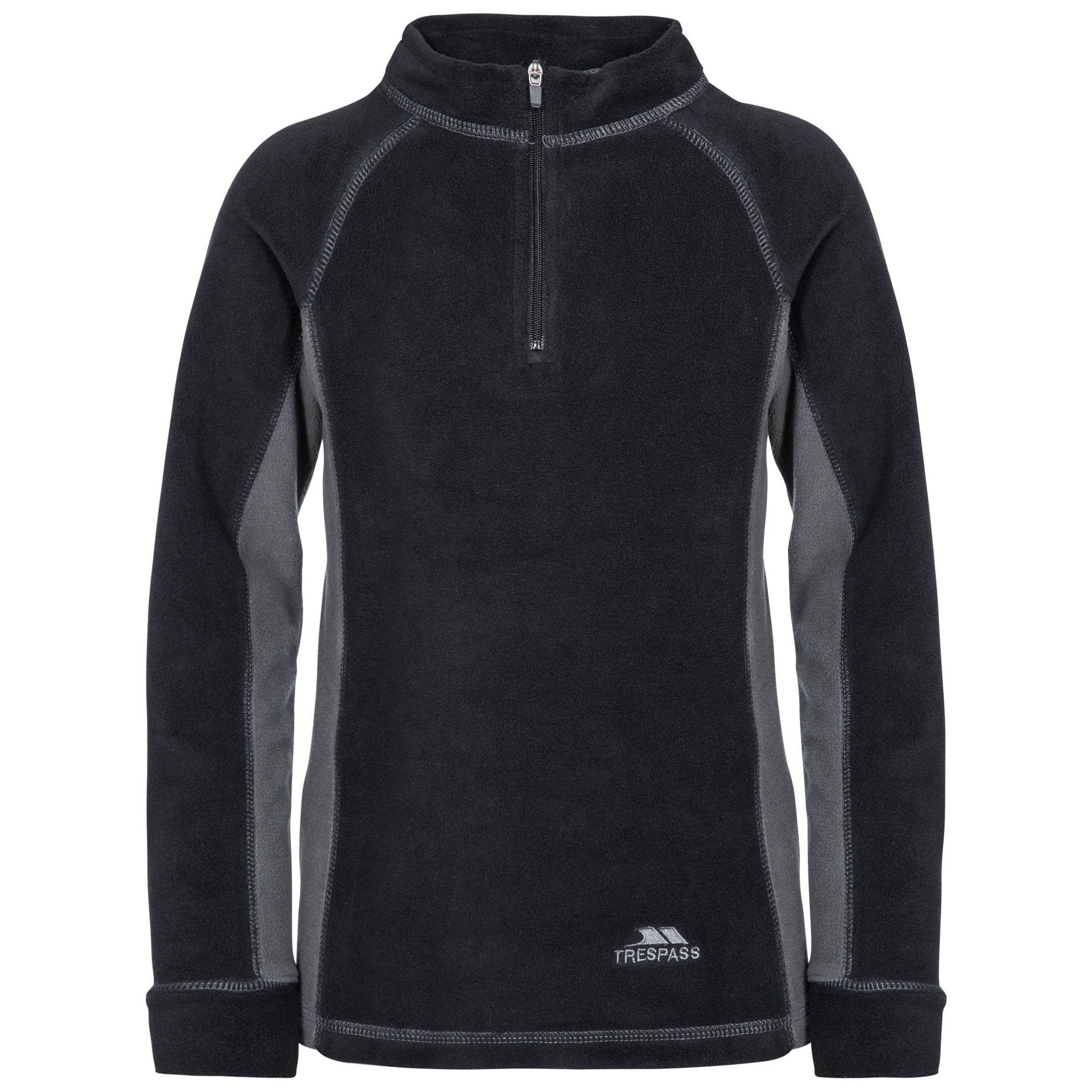 Black - Lifestyle - Trespass Childrens-Kids Bubbles Fleece Top And Bottom Base Layers