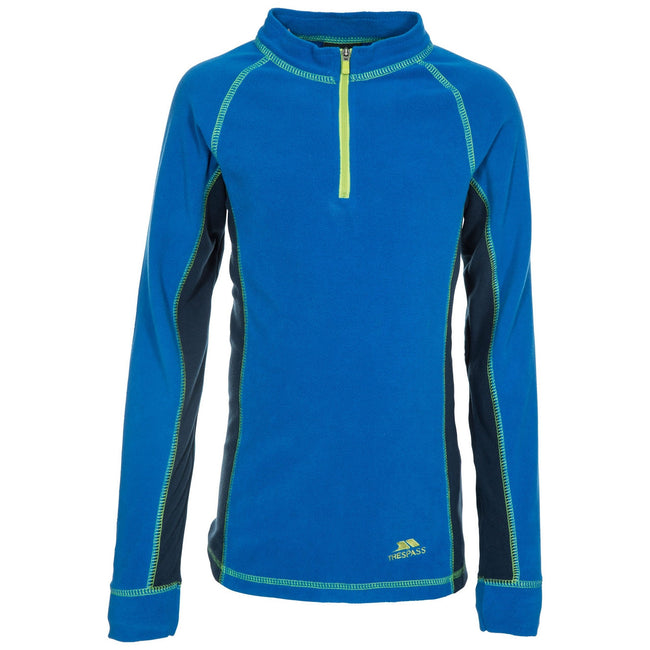 Electric Blue X - Lifestyle - Trespass Childrens-Kids Bubbles Fleece Top And Bottom Base Layers
