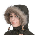 Dark Khaki - Pack Shot - Trespass Womens-Ladies Clea Waterproof Parka Padded Jacket