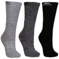 Carbon Melange-Stone Melange-Black - Front - Trespass Mens Jackbarrow Trekking Socks (Pack Of 3)