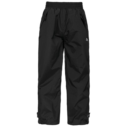 Black - Front - Trespass Childrens-Kids Echo Waterproof Trousers