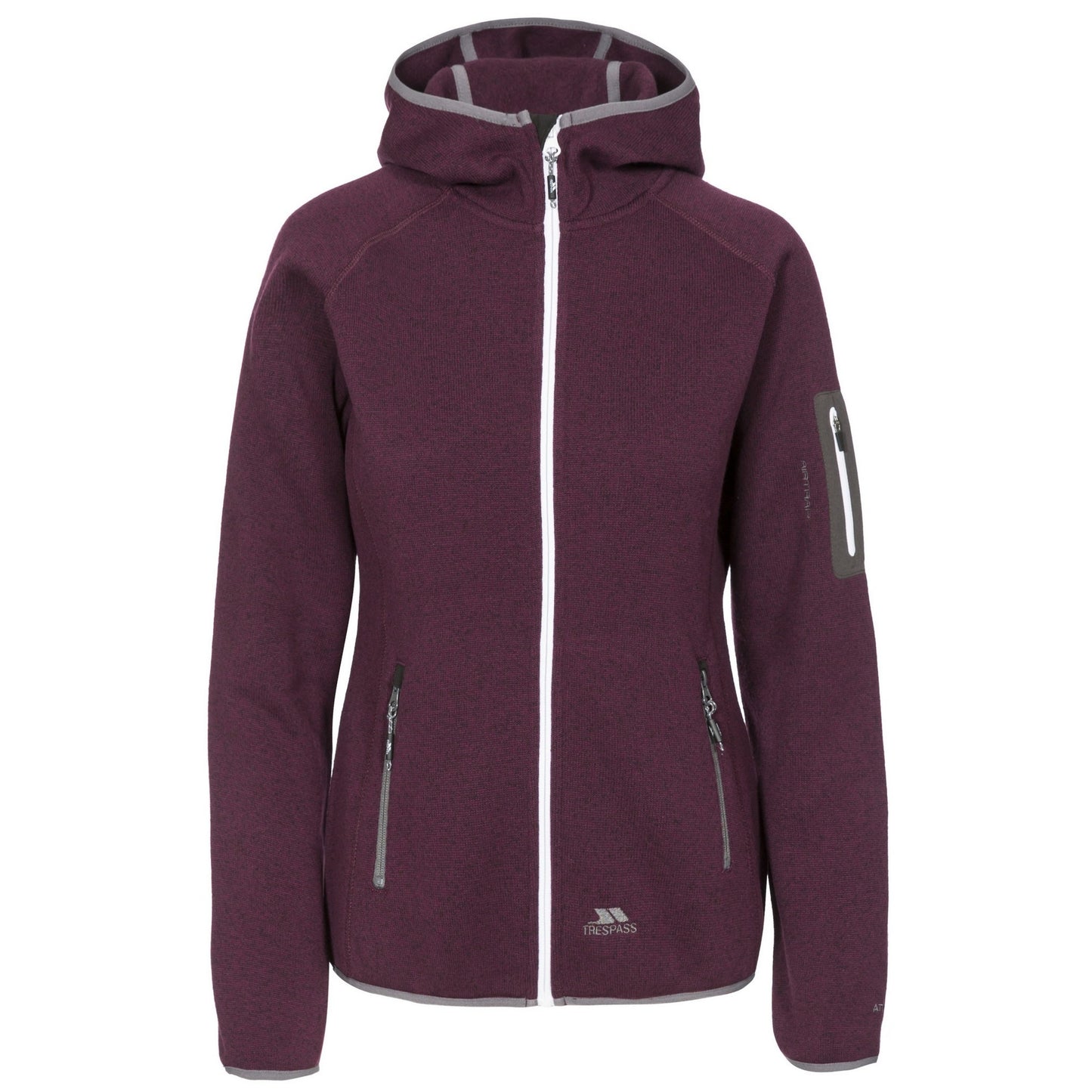 Potent Purple Marl - Front - Trespass Womens-Ladies Mona Lisa Hooded Fleece