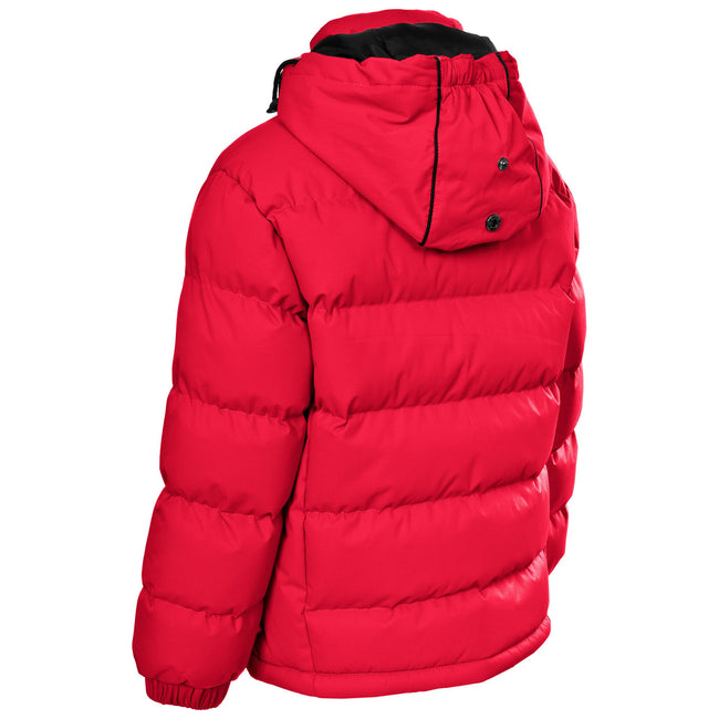 Red - Back - Trespass Boys Tuff Hooded Jacket