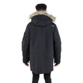 Black - Side - Trespass Mens Pixilation Deluxe Hooded Weatherproof Rain Jacket