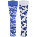 Bright Blue-Platinum - Back - Trespass Childrens-Kids Rockies Ski Socks (Pack Of 2)