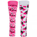 Platinum-Pink Lady - Back - Trespass Childrens-Kids Rockies Ski Socks (Pack Of 2)