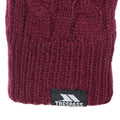Burgundy - Side - Trespass Womens-Ladies Sutella Knitted Gloves