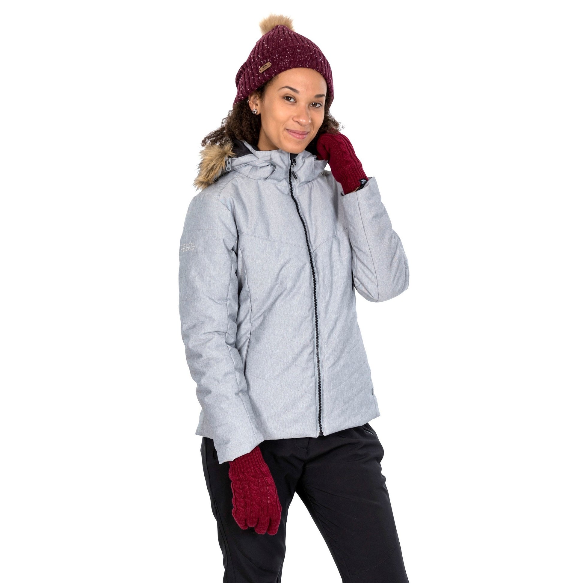 Burgundy - Lifestyle - Trespass Womens-Ladies Sutella Knitted Gloves
