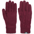 Burgundy - Front - Trespass Womens-Ladies Sutella Knitted Gloves
