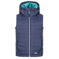 Navy - Front - Trespass Girls Aretha Hooded Casual Gilet