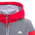 Red - Side - Trespass Boys Bieber Hooded Fleece Jacket