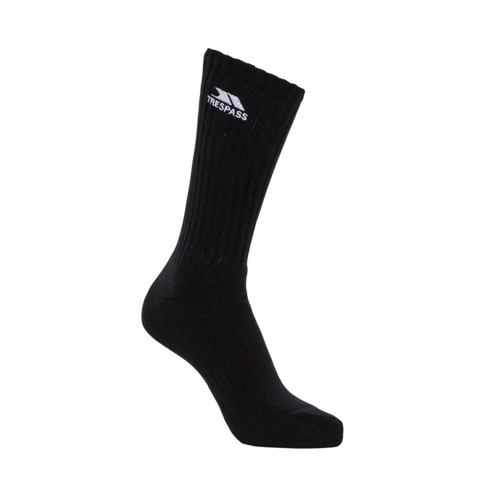 Carbon Melange-Black-Mocha Melange - Lifestyle - Trespass Mens Torren Cushioned Socks (Pack Of 3)