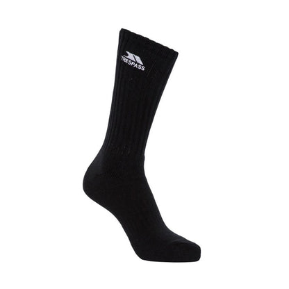 Carbon Melange-Black-Mocha Melange - Lifestyle - Trespass Mens Torren Cushioned Socks (Pack Of 3)