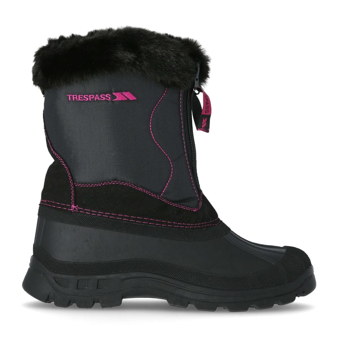 Black - Back - Trespass Womens-Ladies Zesty Snow Boots