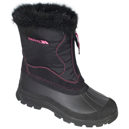Black - Close up - Trespass Womens-Ladies Zesty Snow Boots