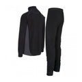 Black - Back - Trespass Unisex Thriller Thermal Top And Bottom Set