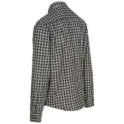Black Check - Back - Trespass Mens Participate Shirt
