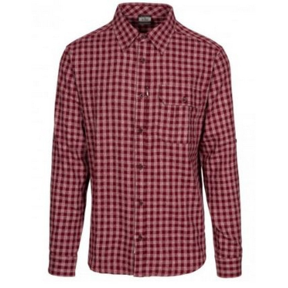 Prune Check - Front - Trespass Mens Participate Shirt