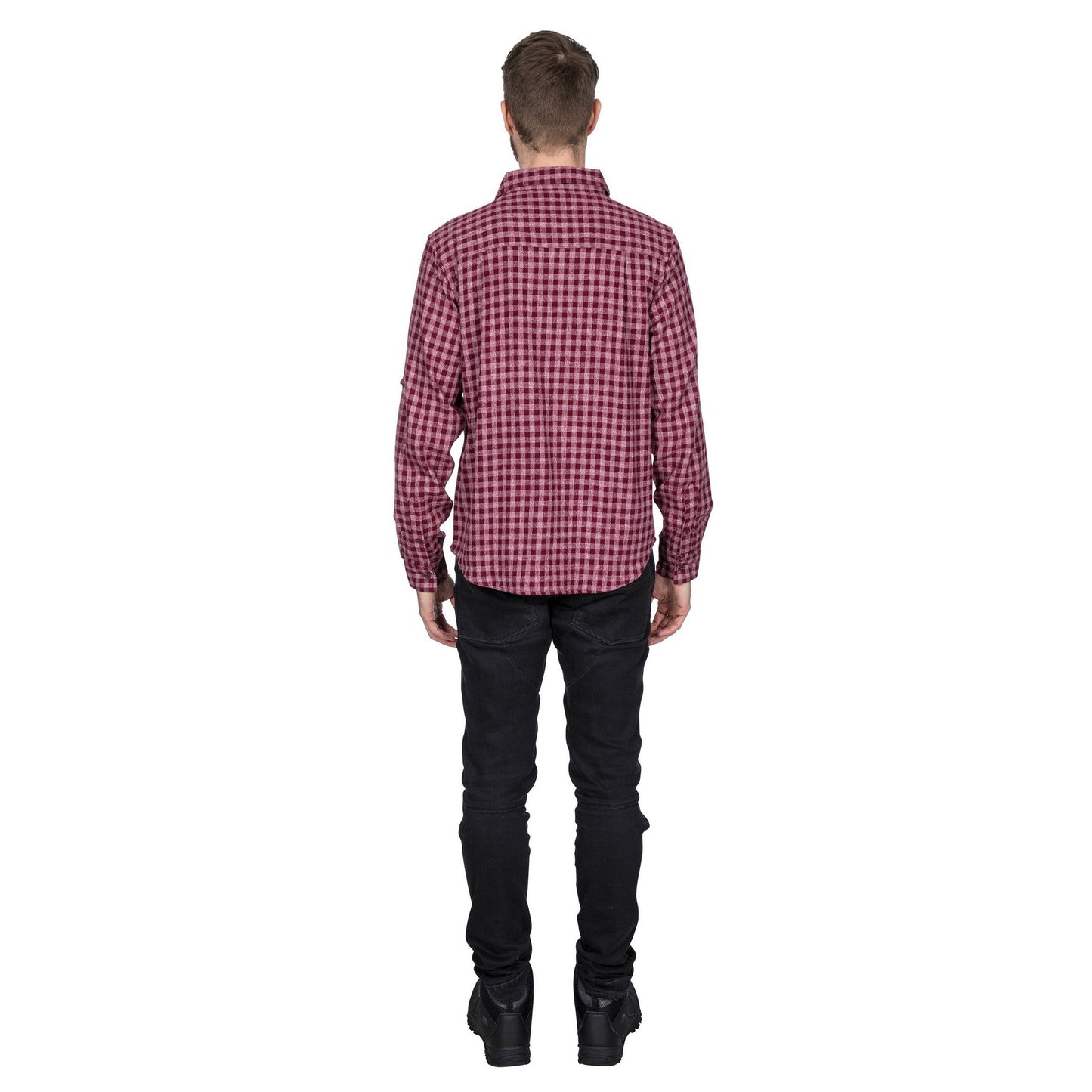 Prune Check - Side - Trespass Mens Participate Shirt