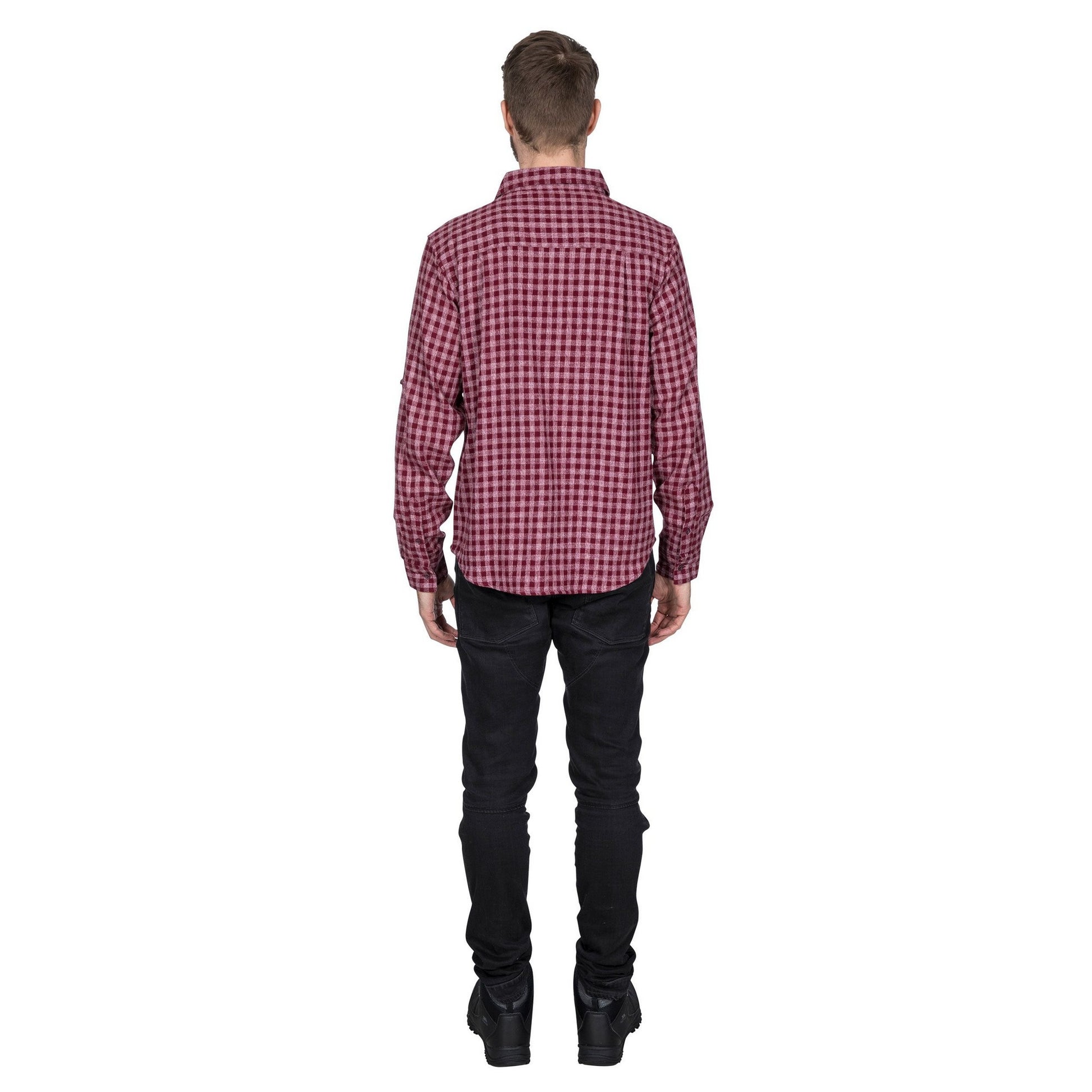 Prune Check - Side - Trespass Mens Participate Shirt