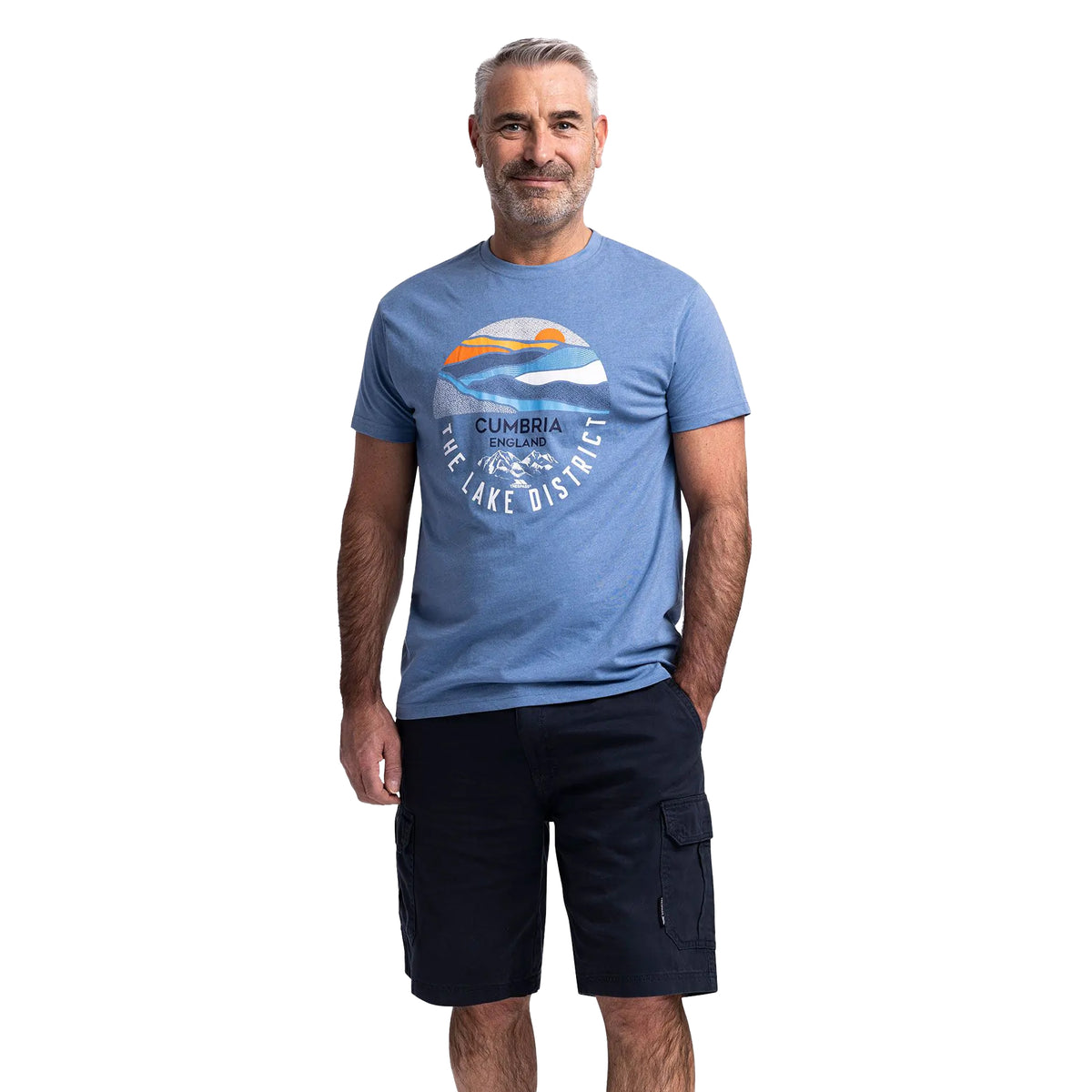 Navy - Close up - Trespass Mens Rawson Shorts