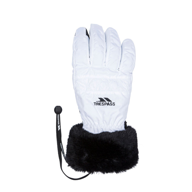 White - Front - Trespass Womens-Ladies Yanki Gloves