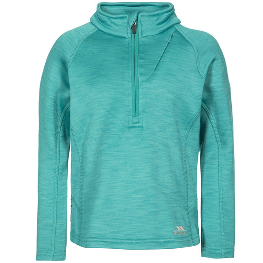 Green Ocean Marl - Front - Trespass Childrens Girls Celina Fleece