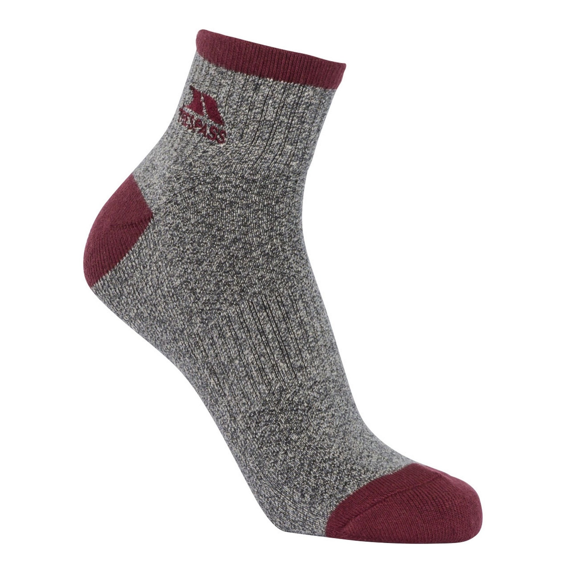 Flint Melange - Side - Trespass Mens Vildhelm Technical Sport Socks (3 Pairs)