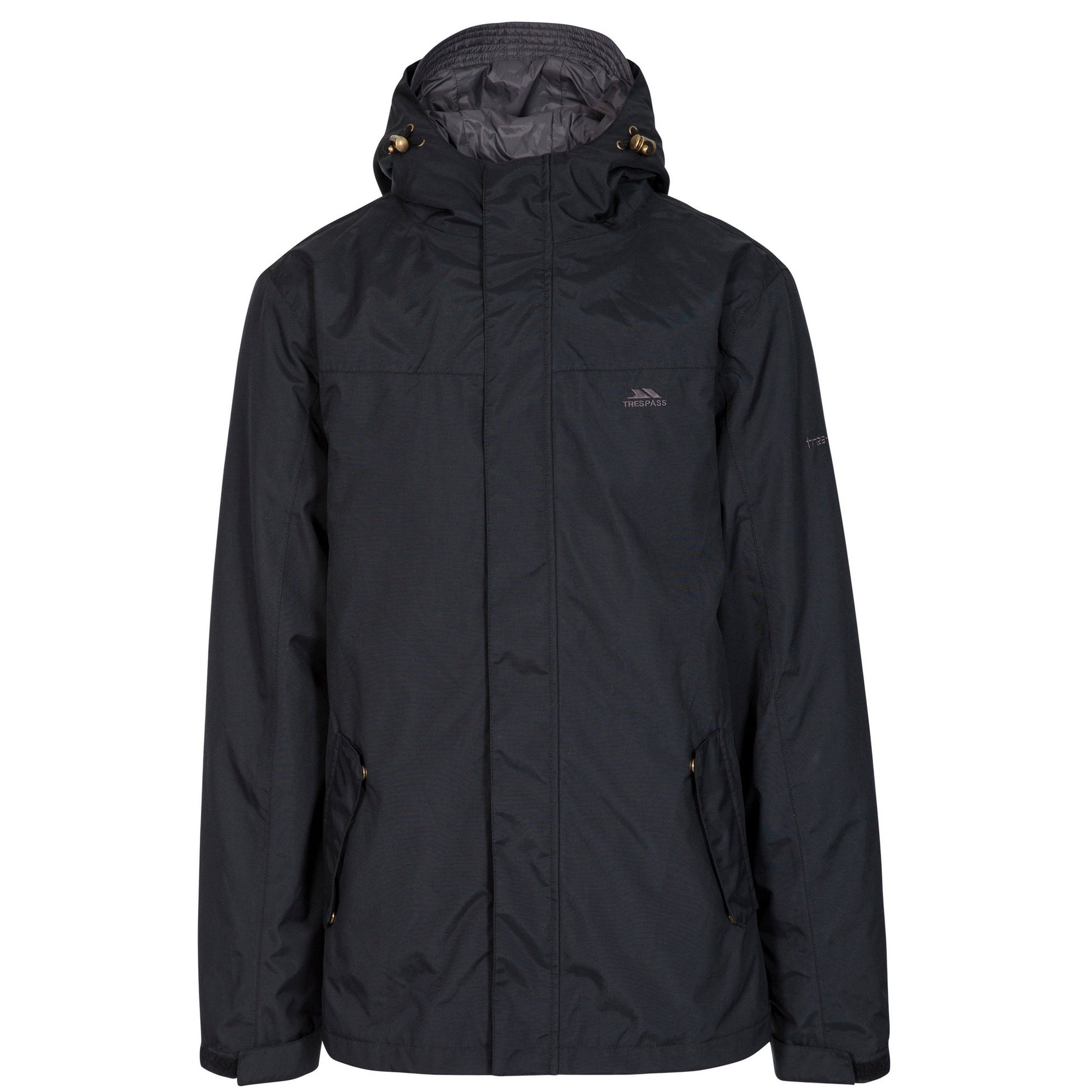 Black - Front - Trespass Mens Enthusiasts Waterproof Jacket