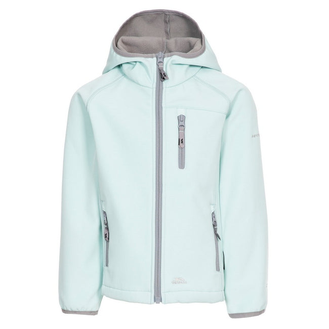 Pale Mint - Front - Trespass Childrens-Kids Kian Softshell Jacket