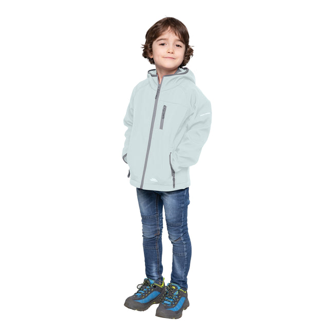 Pale Mint - Side - Trespass Childrens-Kids Kian Softshell Jacket
