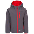 Carbon - Front - Trespass Childrens-Kids Kian Softshell Jacket