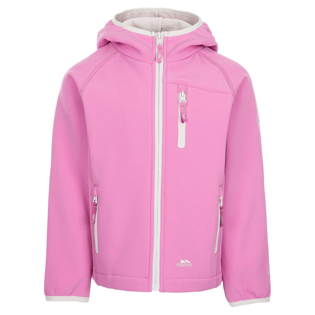 Deep Pink - Front - Trespass Childrens-Kids Kian Softshell Jacket