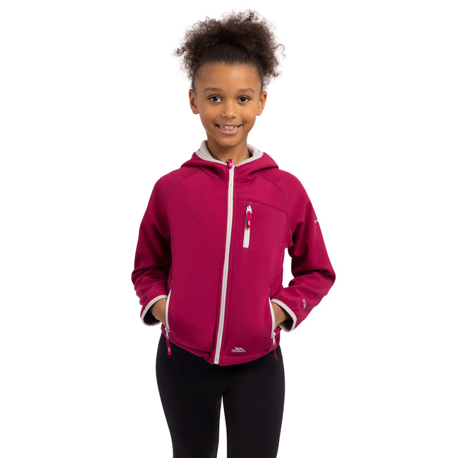Berry - Lifestyle - Trespass Childrens-Kids Kian Softshell Jacket