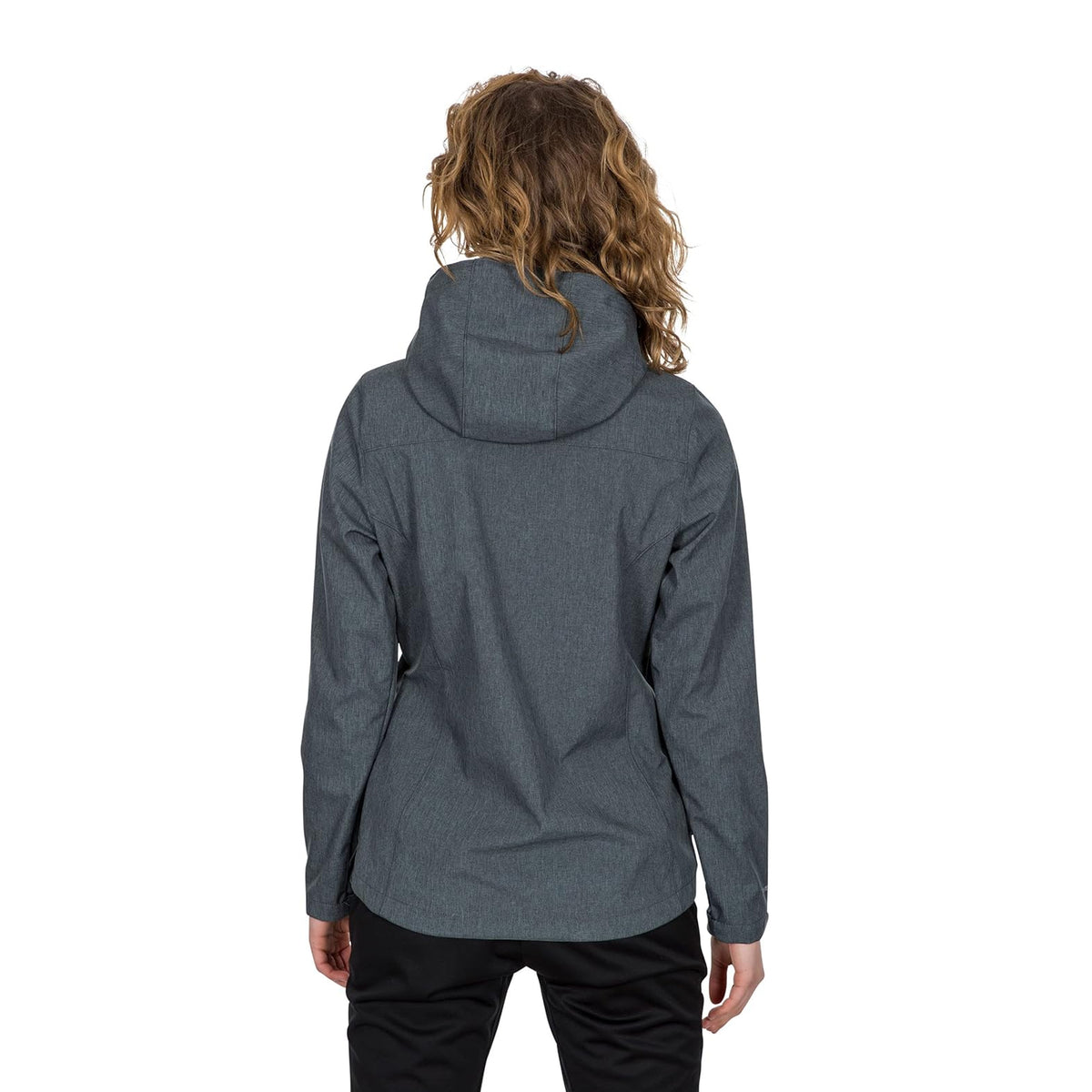 Dark Grey-Blush Marl - Pack Shot - Trespass Womens-Ladies Claren II Waterproof Softshell Jacket