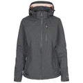 Dark Grey-Blush Marl - Front - Trespass Womens-Ladies Claren II Waterproof Softshell Jacket