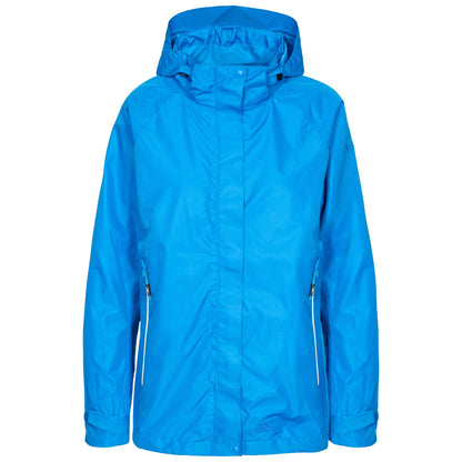 Vibrant Blue - Front - Trespass Womens-Ladies Review Waterproof Jacket