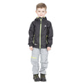 Black - Side - Trespass Childrens-Kids Qikpac Waterproof Packaway Jacket