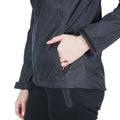Black Marl - Close up - Trespass Womens-Ladies Tiya Waterproof DLX Jacket