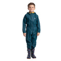 Navy Blue - Side - Trespass Babies Button Waterproof Rain Suit